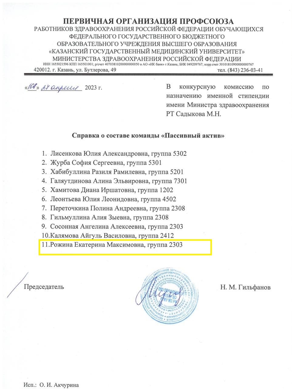 СОСТАВ КОМАНДЫ КРЫМ 2023