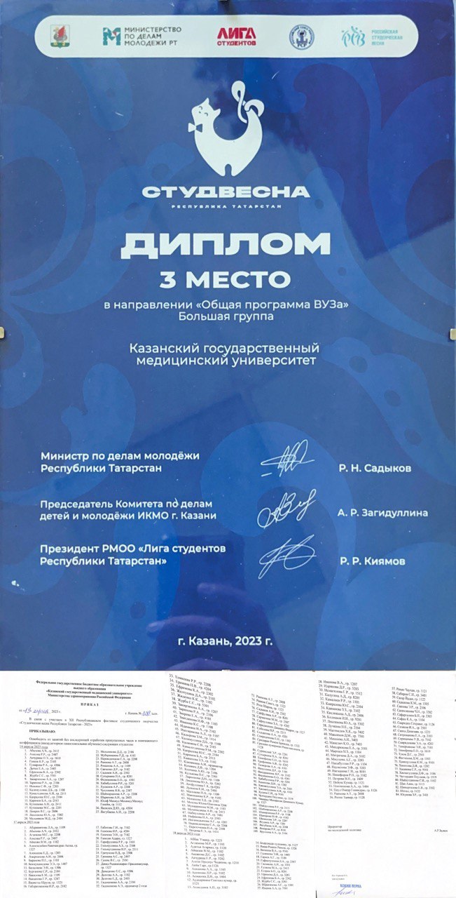 3 место Общая программа
