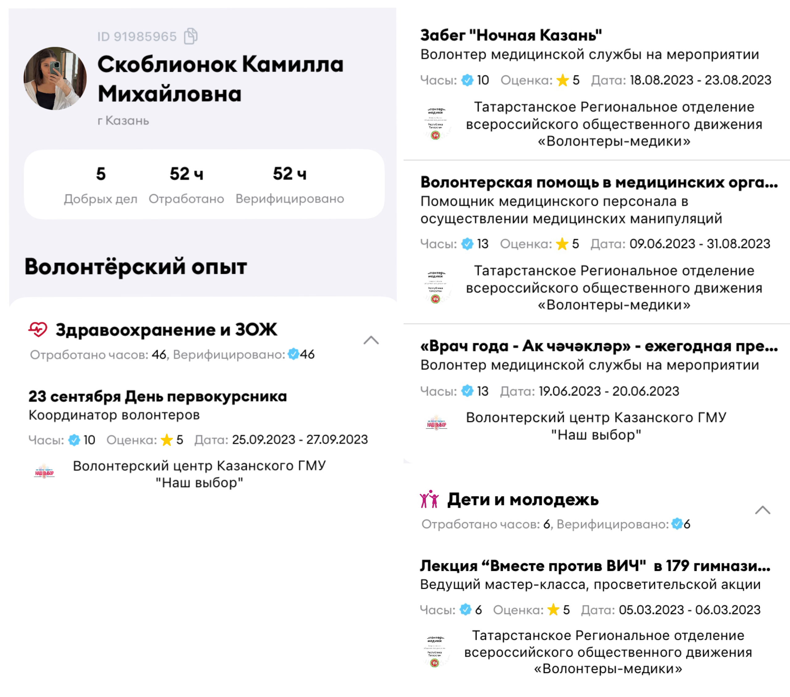 Волонтерская книжка 